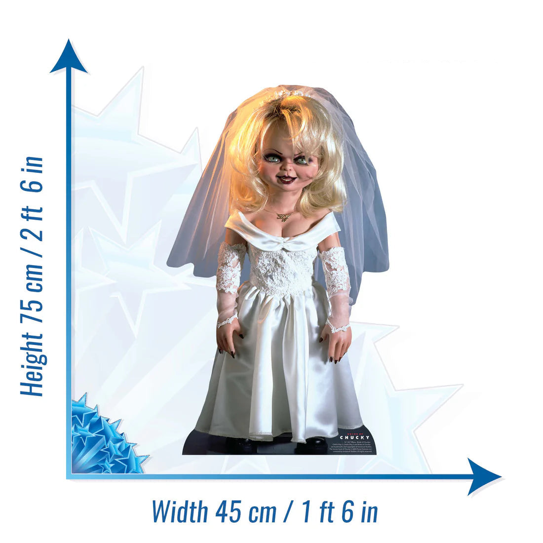 Tiffany Doll Bride of Chucky Cardboard Cut Out Height 75cm