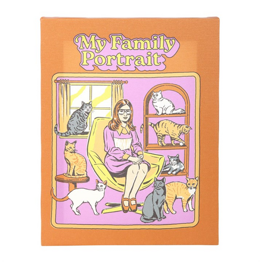 19x25cm My Family Portrait Canvas Plaque by Steven Rhodes