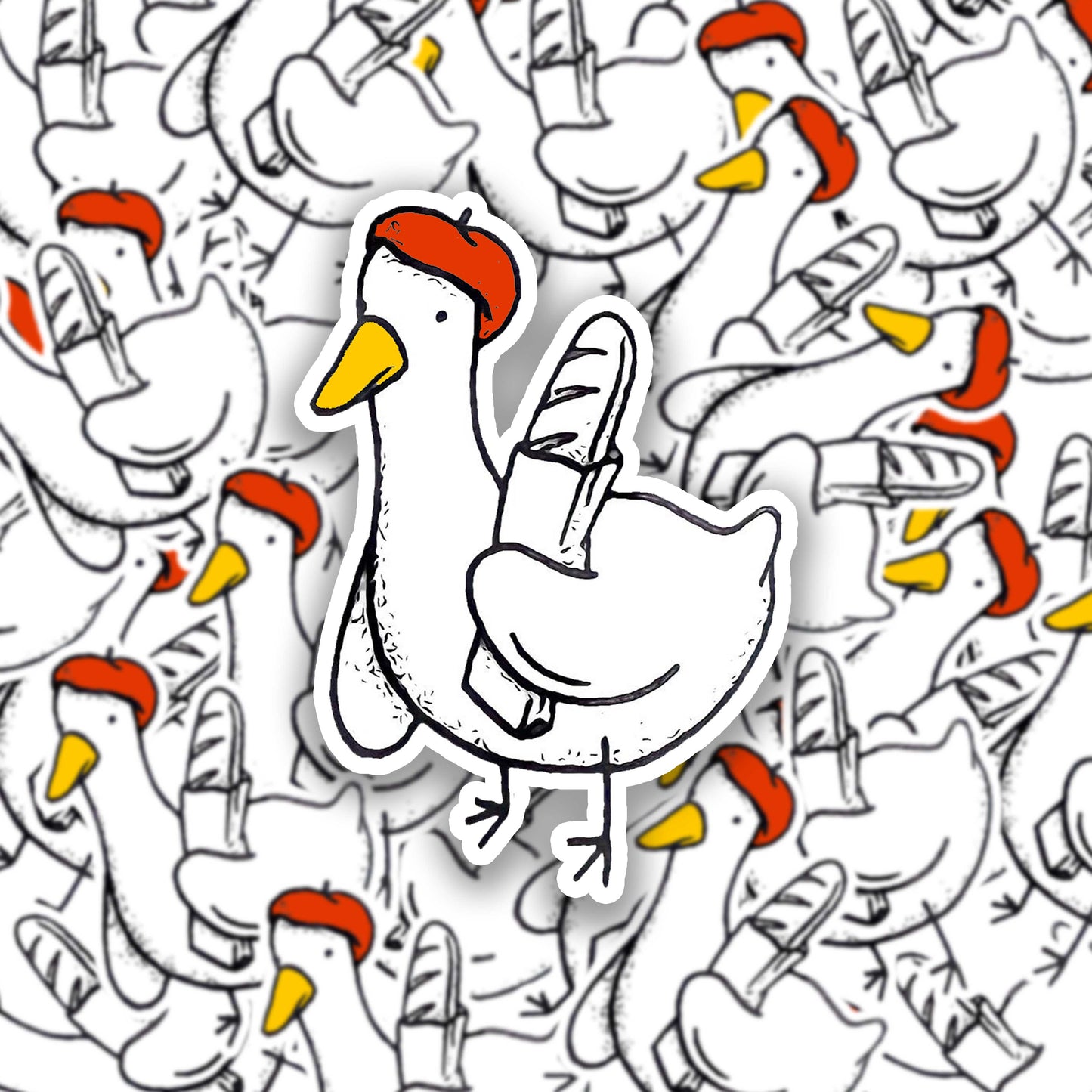 Baguette Goose Sticker