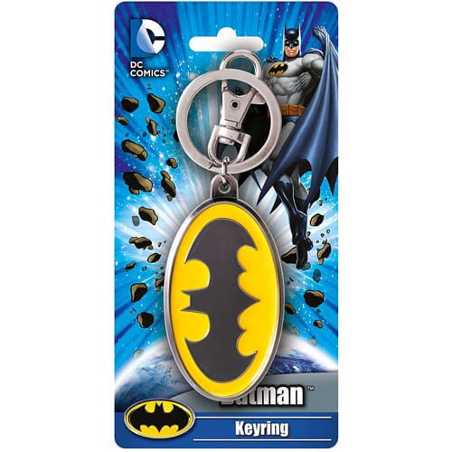 Batman Dc Logo Colour Pewter Keyring