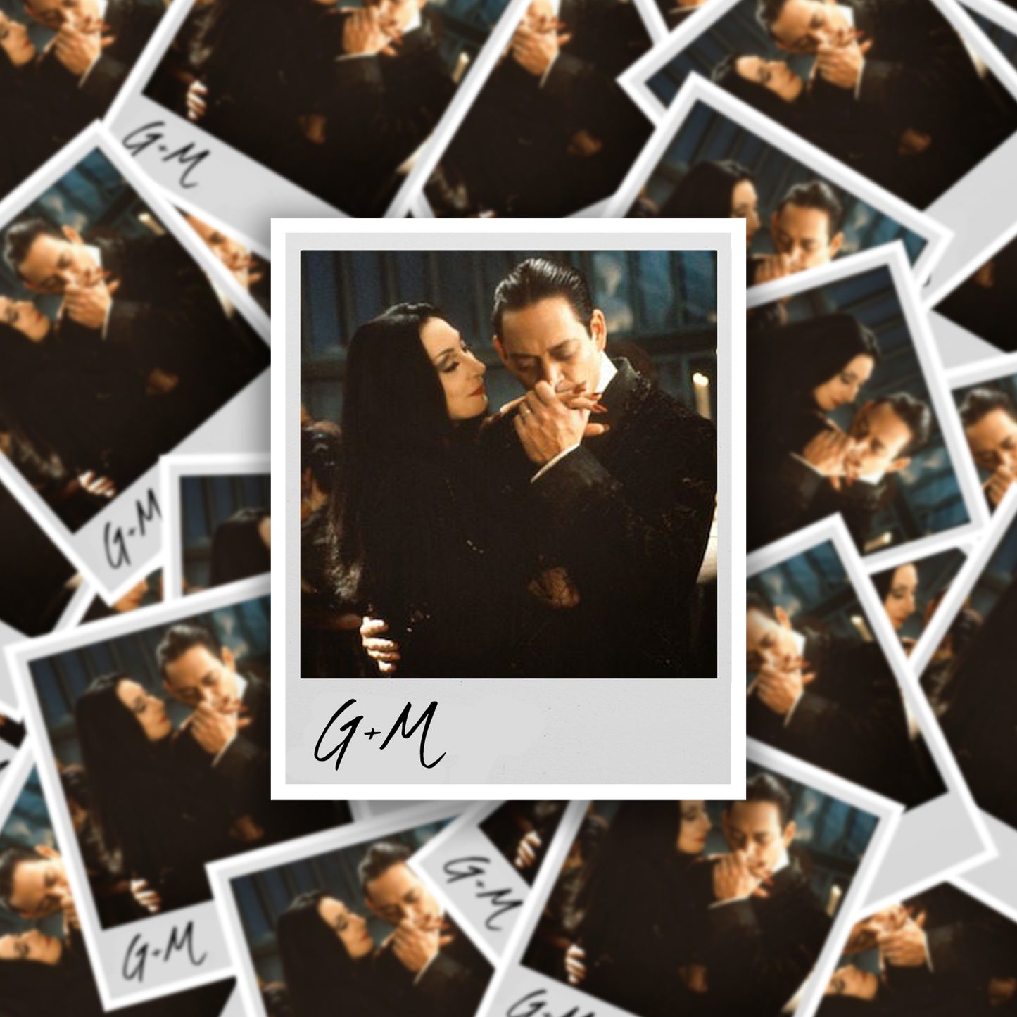 Polaroid Sticker - Gomez & Morticia
