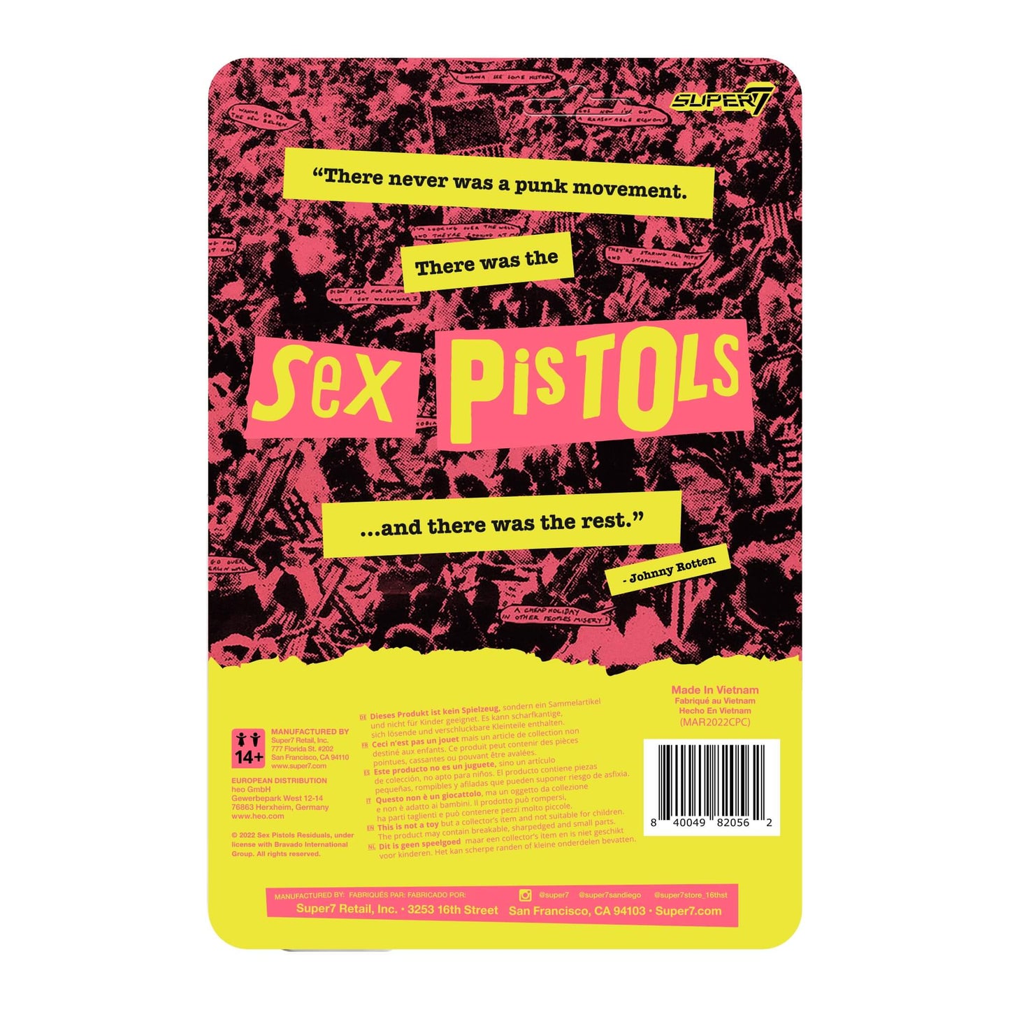 Super 7 Re Action Sex Pistol Johnny Rotten