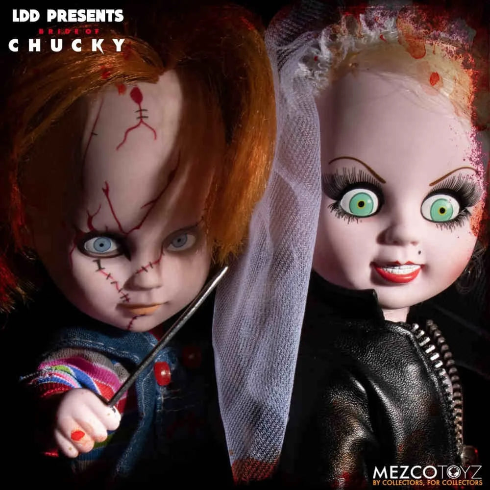 Mezco Living Dead Dolls Chucky & Tiffany Bride Of Chucky Deluxe Box Set