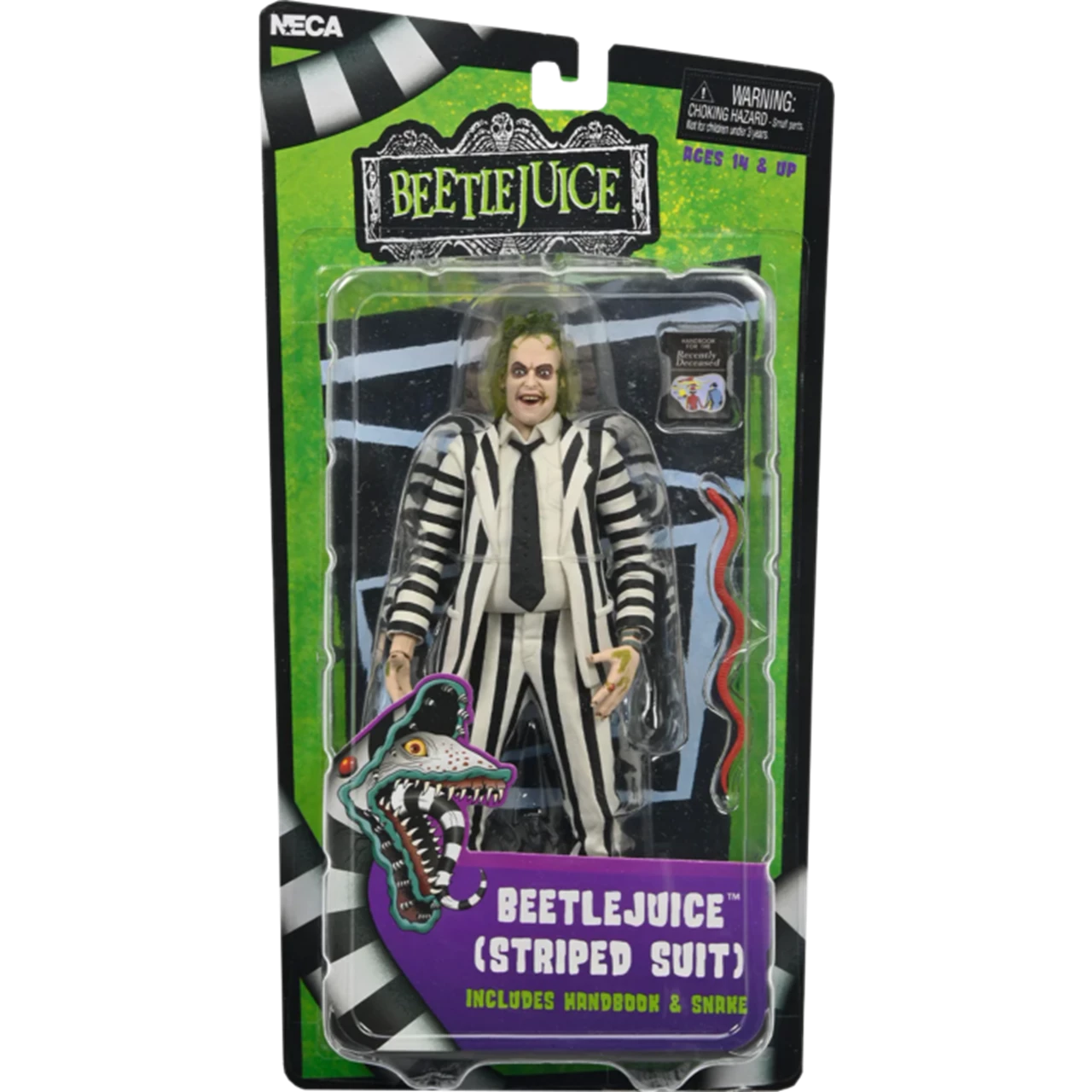 B/W Striped Beetlejuice In Blister Neca