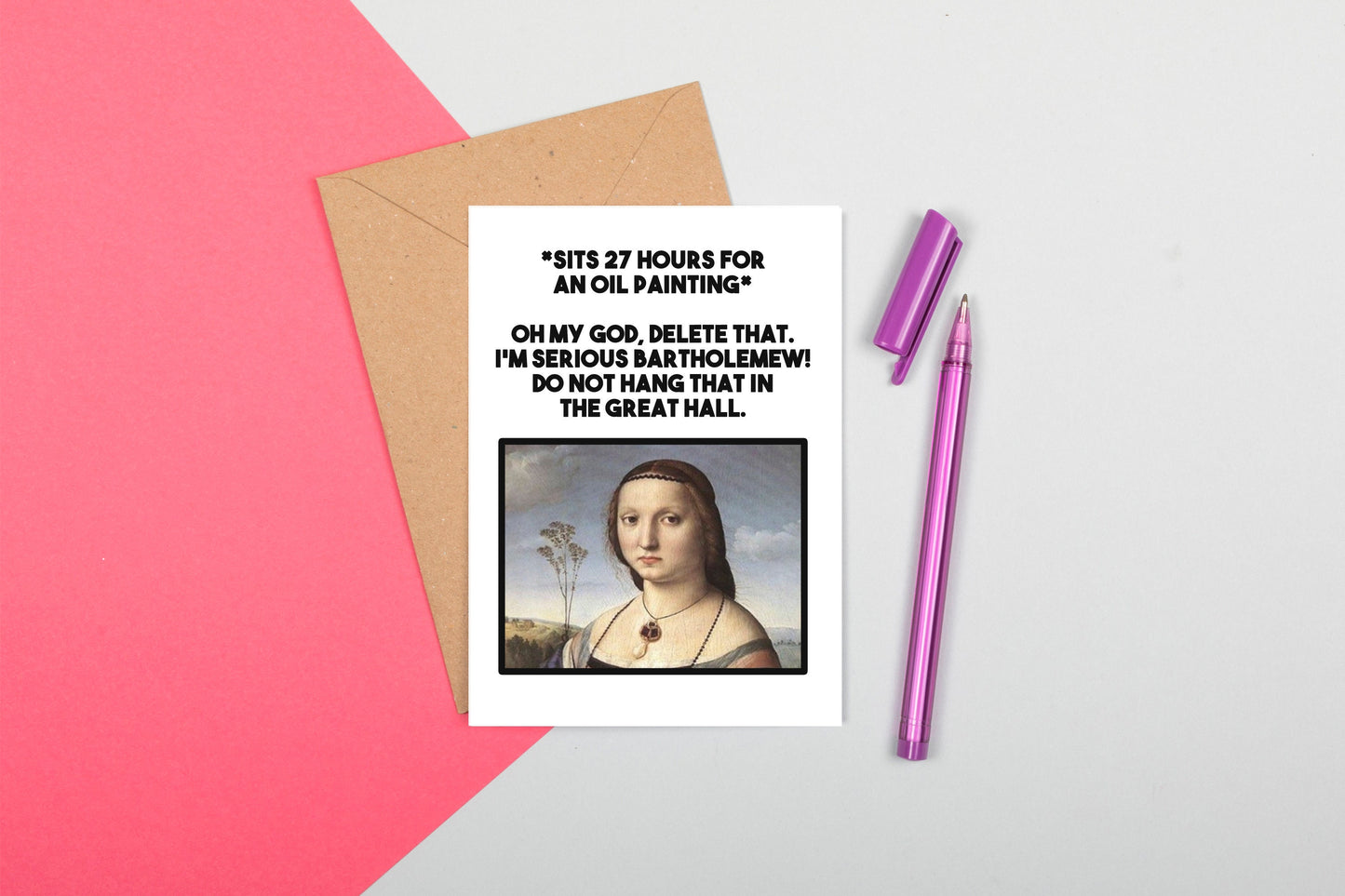 Funny Medieval Art Greeting Card - Bartholemew