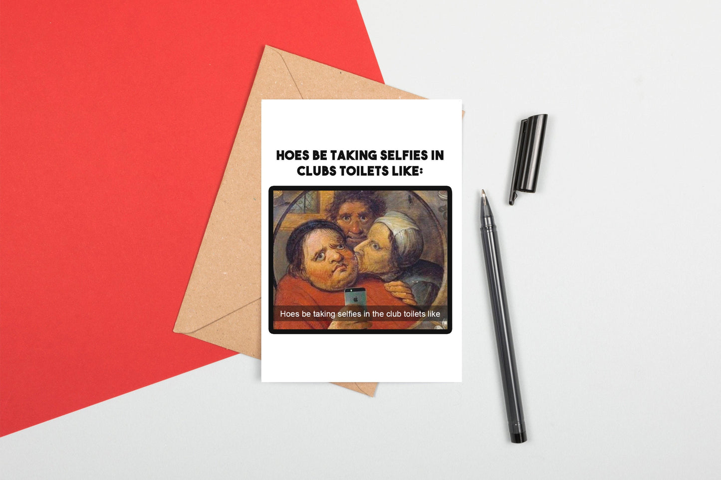 Funny Medieval Art Greeting Card - Toilets