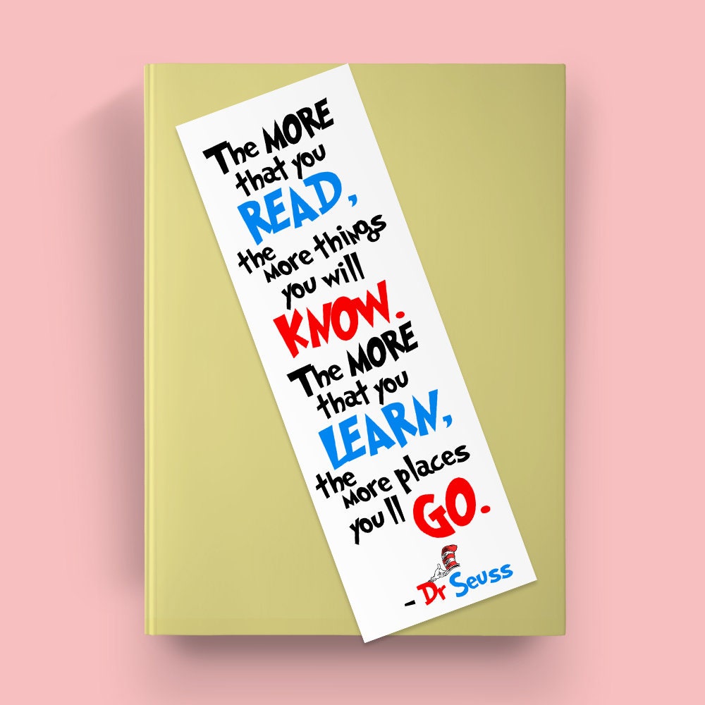 Dr Seuss Quote Bookmark