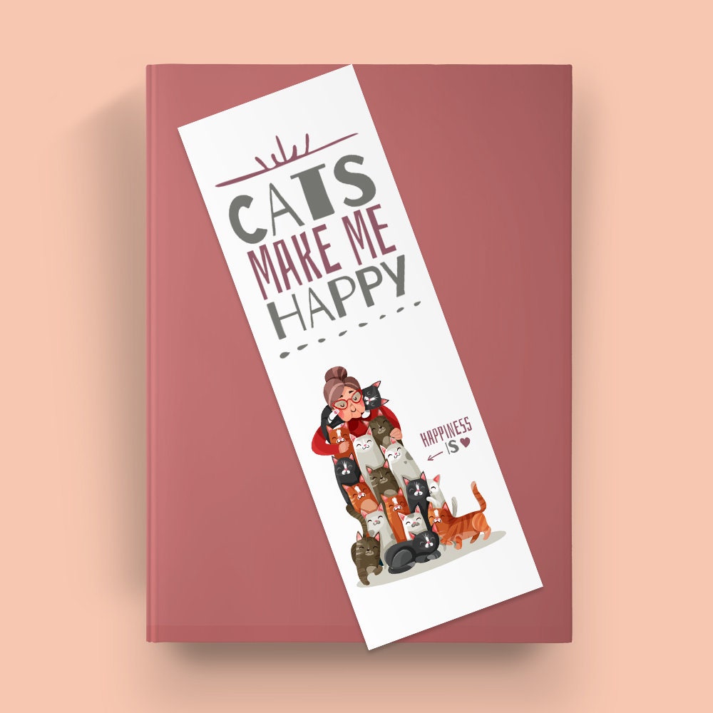 Cat's Make Me Happy Bookmark
