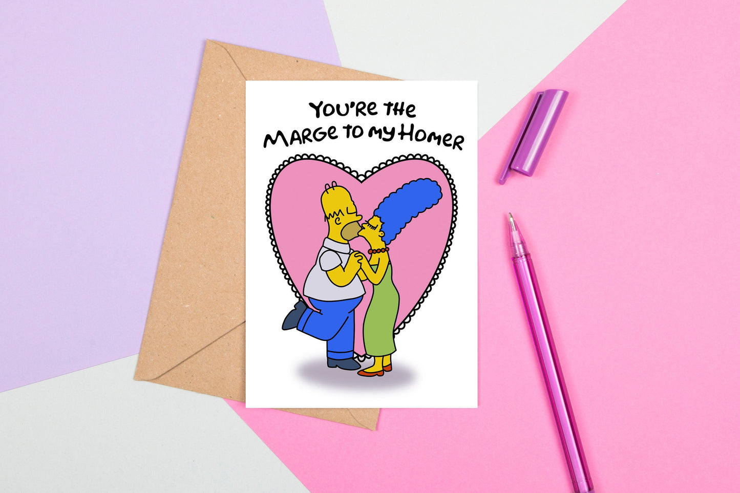You're the Marge to my Homer Valentine's Day Card