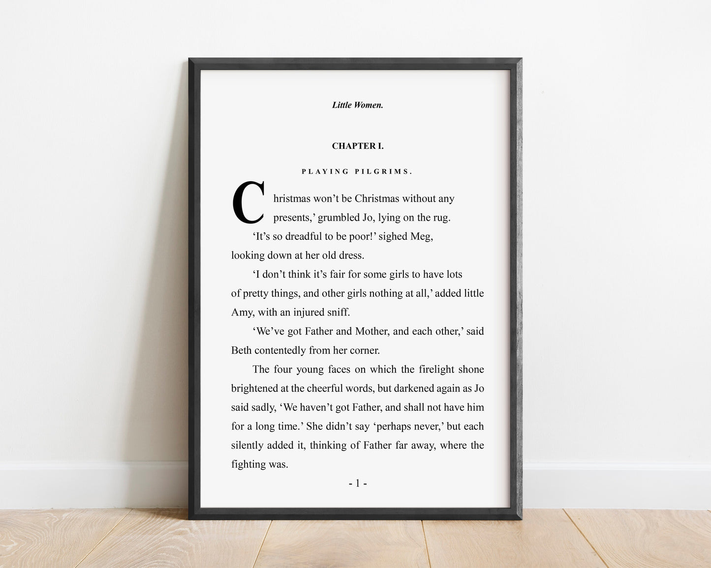 Little Women Quote Art Print