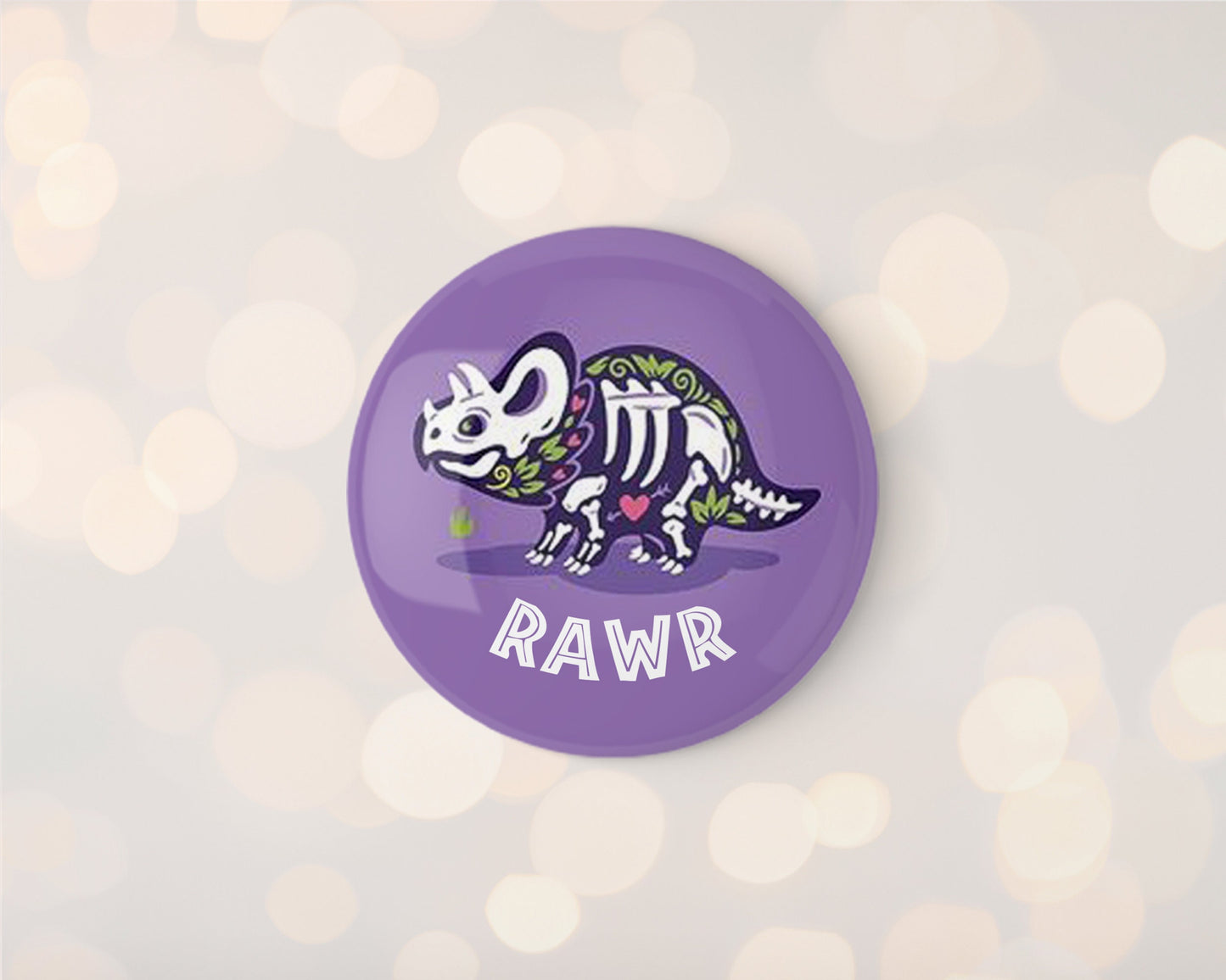 Rawr Dino 32mm Badge