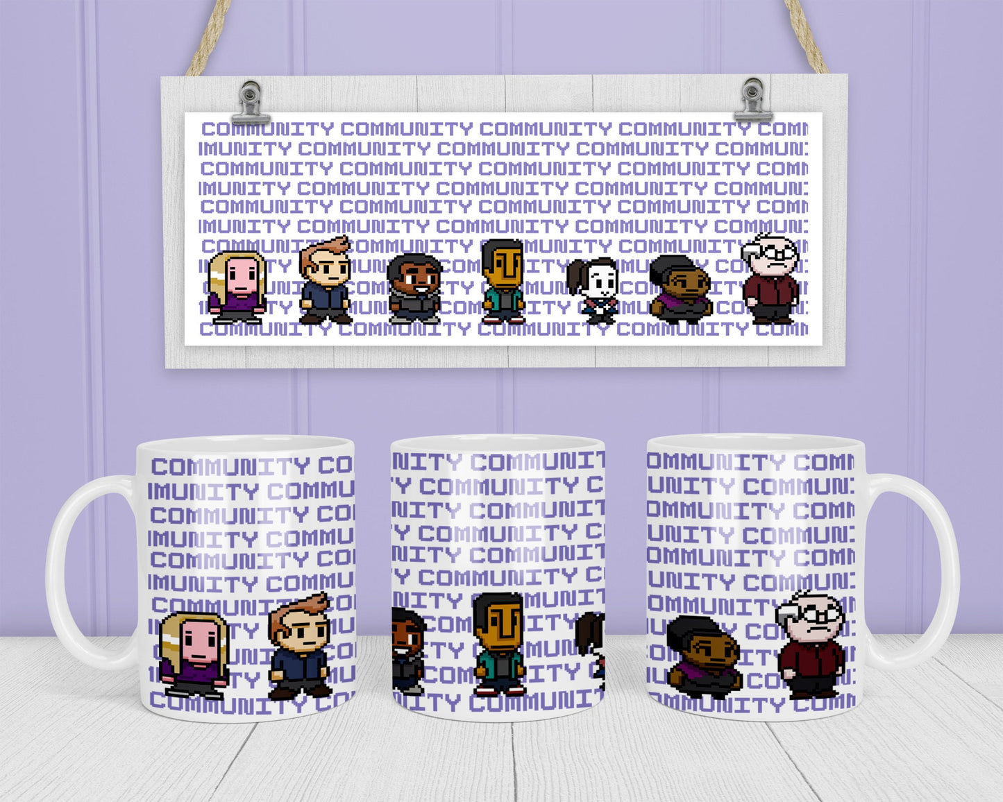 8-bit Community Wrap Around Ceramic Mug