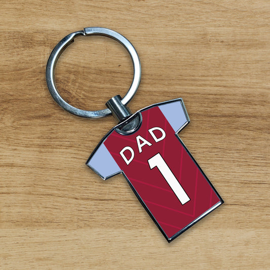 Football Shirt Metal Keyring