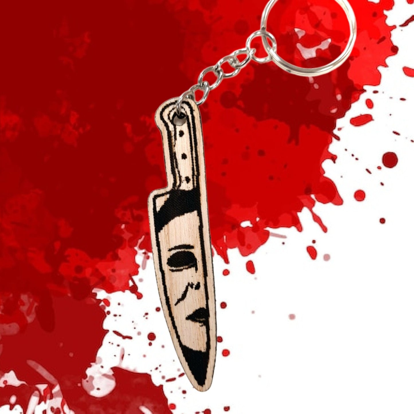 Halloween Laser Cut Wooden Keyring