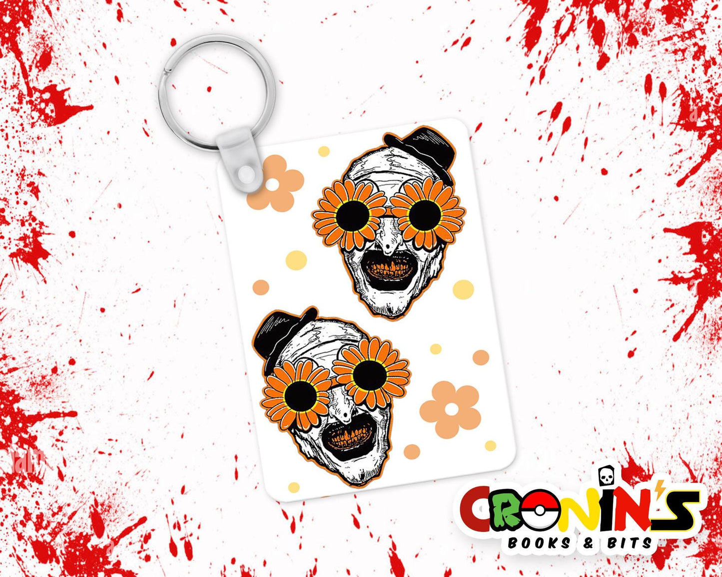 MDF Double Sided Keyring - Art the Clown