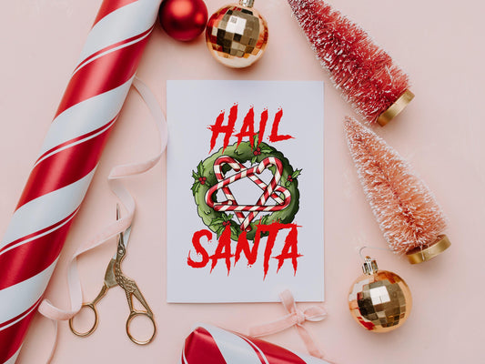Hail Santa Alternative Christmas Card