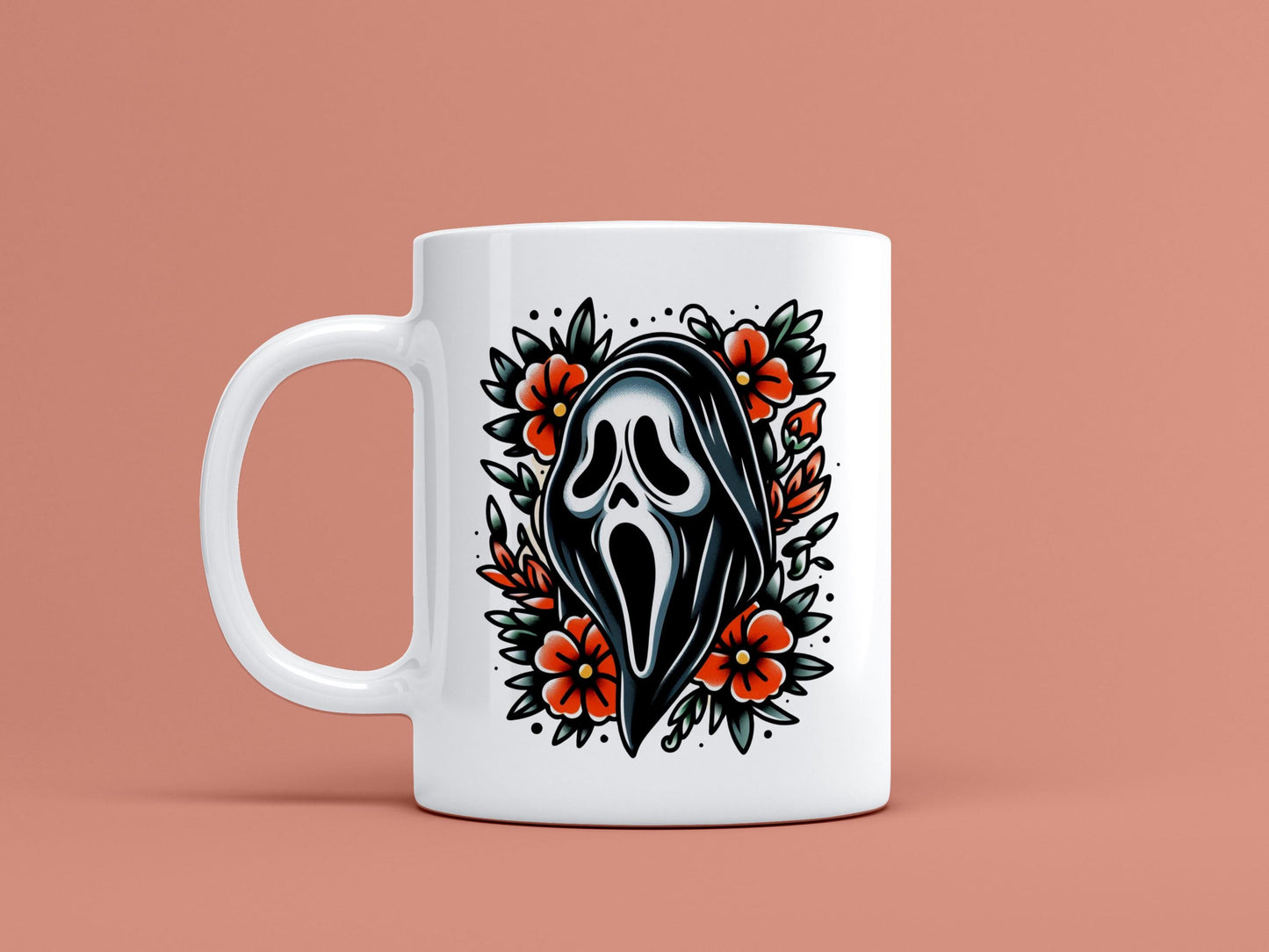Tattoo Style Scream Ceramic Mug