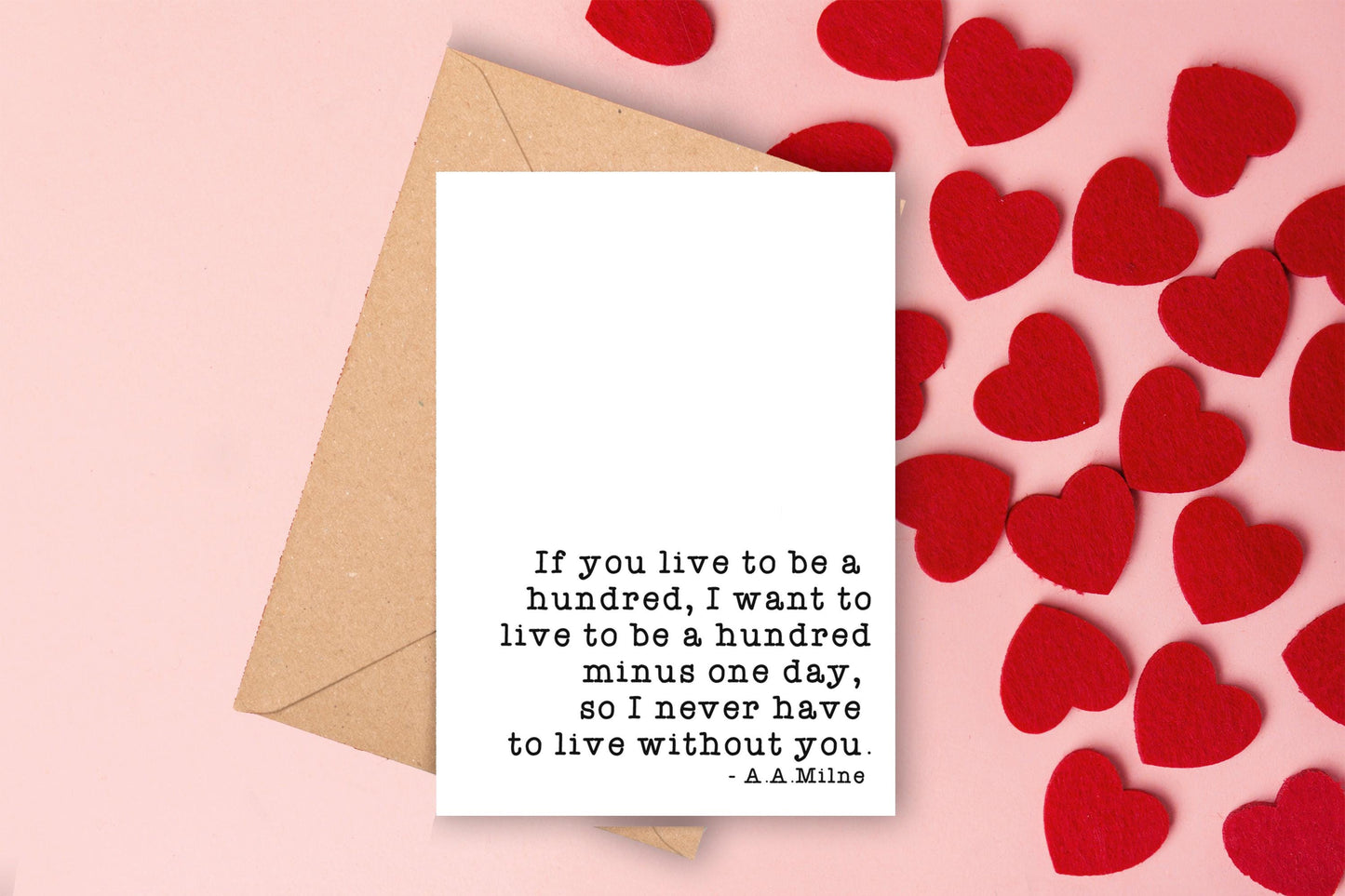 A. A. Milne Quote Valentine's Day Card