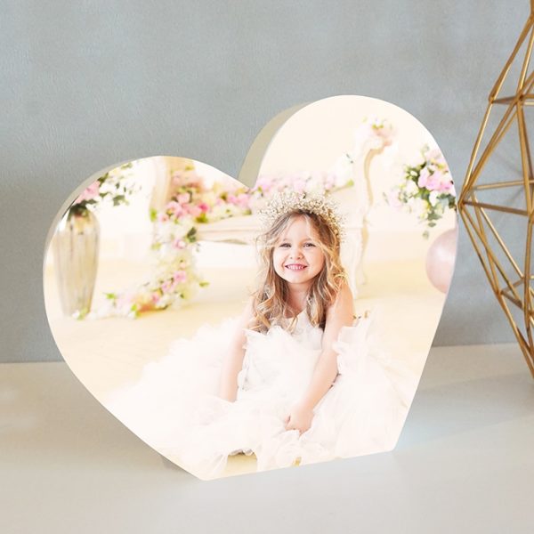 Personalised Heart Photo Block