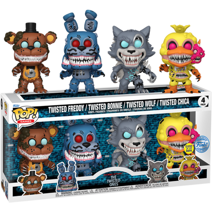 Funko Pop! Five Nights at Freddy's - The Twisted Ones Glow in the-Dark - 4-Pack