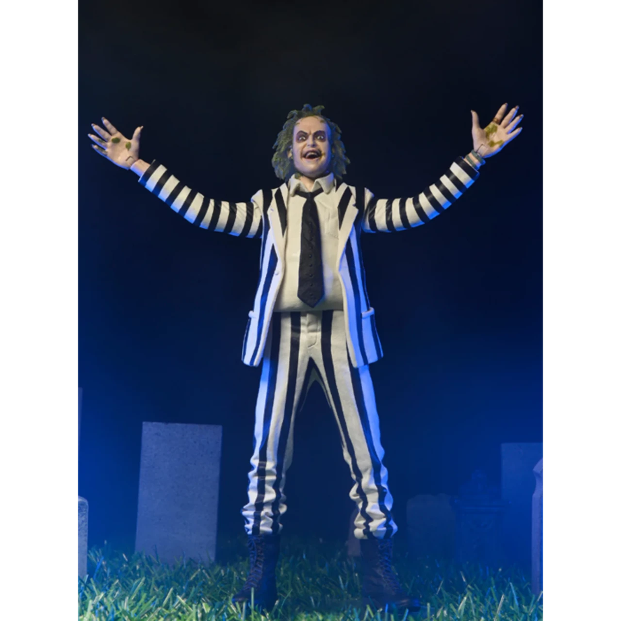 B/W Striped Beetlejuice In Blister Neca