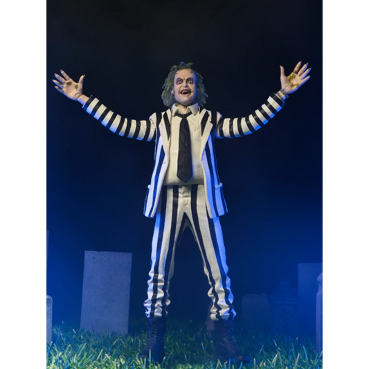 B/W Striped Beetlejuice In Blister Neca