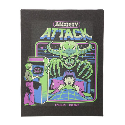 19x25cm Anxiety Attack Canvas Plaque by Steven Rhodes