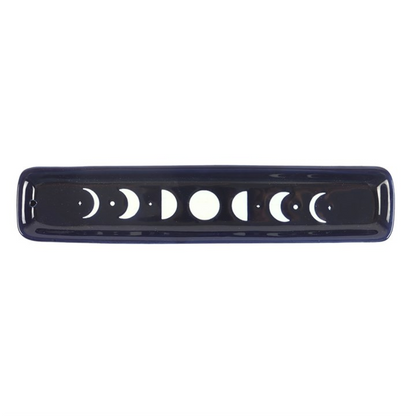 Blue Moon Phase Ceramic Incense Ash Catcher