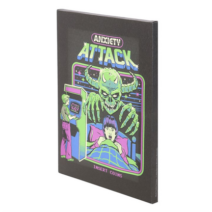 19x25cm Anxiety Attack Canvas Plaque by Steven Rhodes