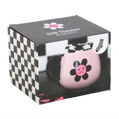 Sad Flower Mug and Socks Set