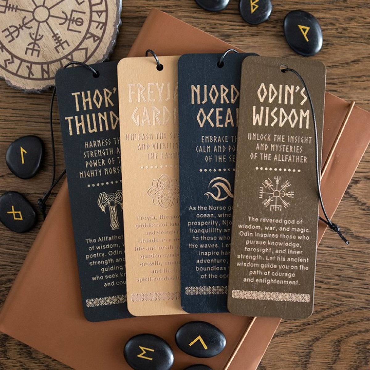 Odin's Wisdom Wooden Bookmark