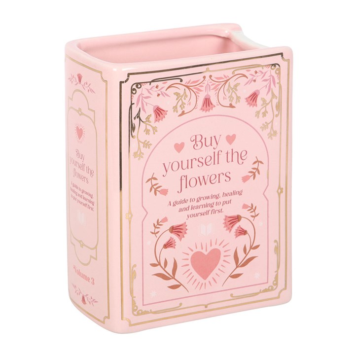 Pink Book Shaped Vase
