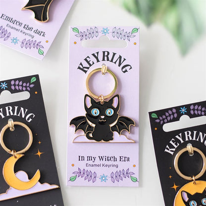 In My Witch Era Cat Enamel Keyring