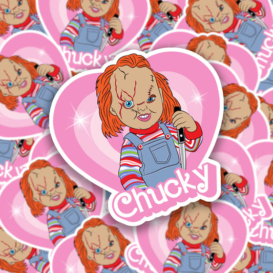 We Heart Chucky Sticker
