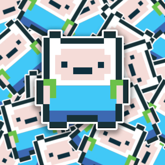 8 Bit Finn Sticker