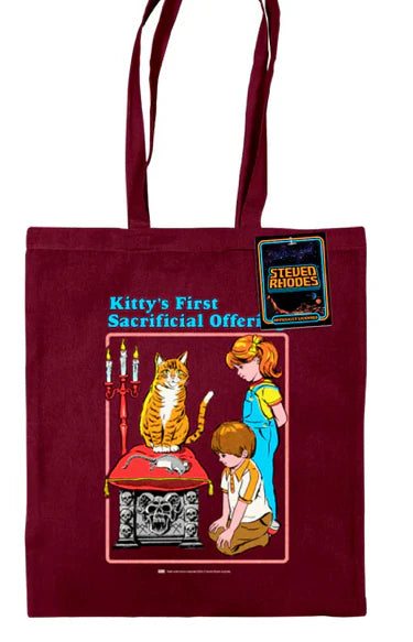 Steven Rhodes (Kitty'S First Offering) Burgundy Tote Bag