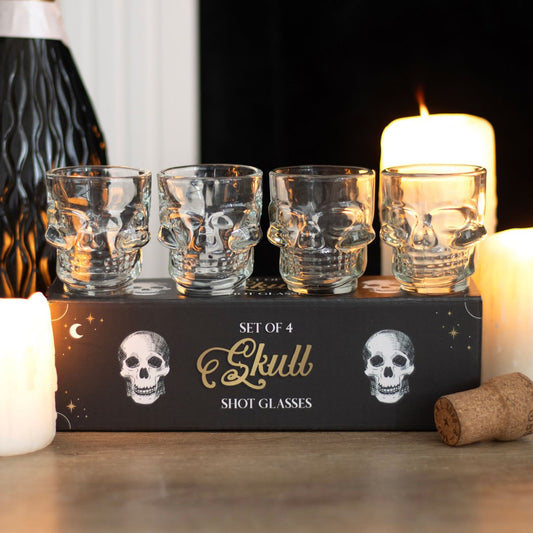 Set of 4 Skull Shot Glasses