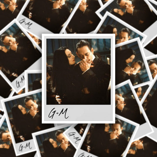 Polaroid Sticker - Gomez & Morticia