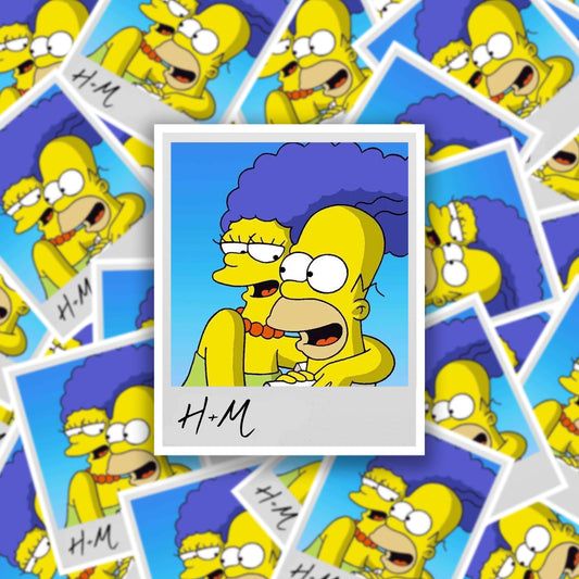 Polaroid Sticker - Homer & Marge