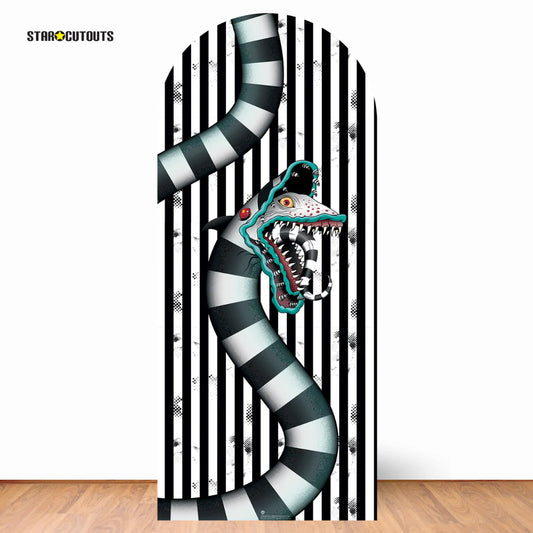 Beetlejuice 1988 Sandworm White Backdrop Cardboard Cut Out