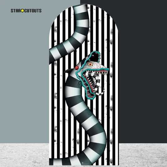Beetlejuice 1988 Sandworm White Backdrop Cardboard Cut Out