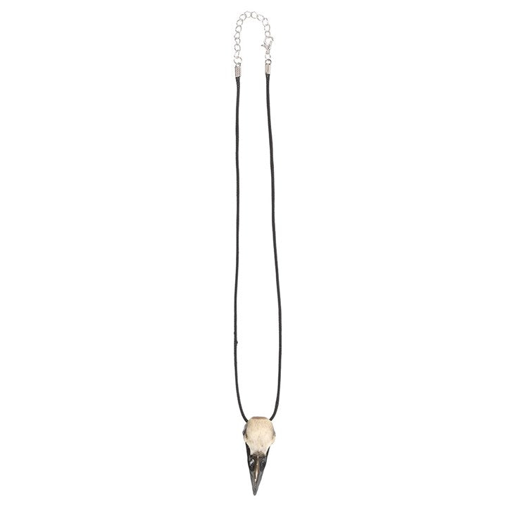 Resin Crow Skull Necklace