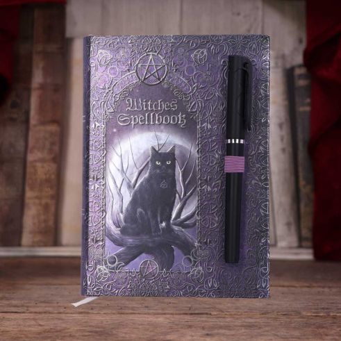 Embossed Witches Spell Book Journal with Pen