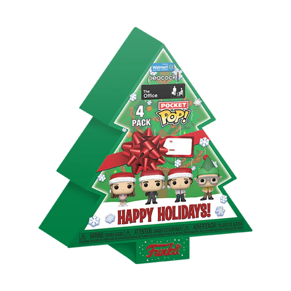 The Office Christmas Tree Holiday Box Funko Pocket POP! 4-Pack