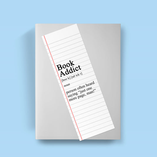 Book Addict Definition Bookmark