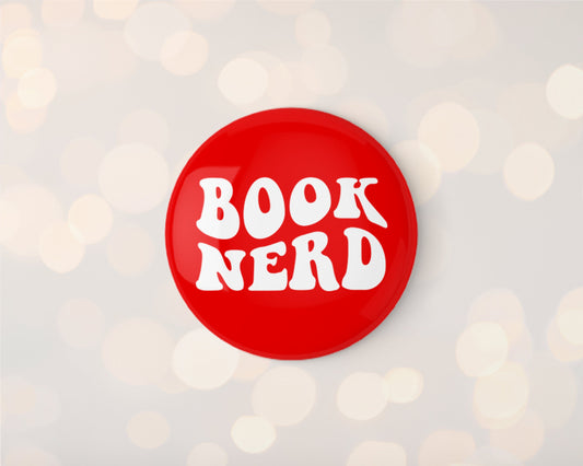 Book Nerd 32mm Badge