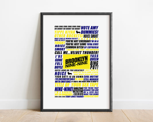 American Cop B99 Quote Art Print