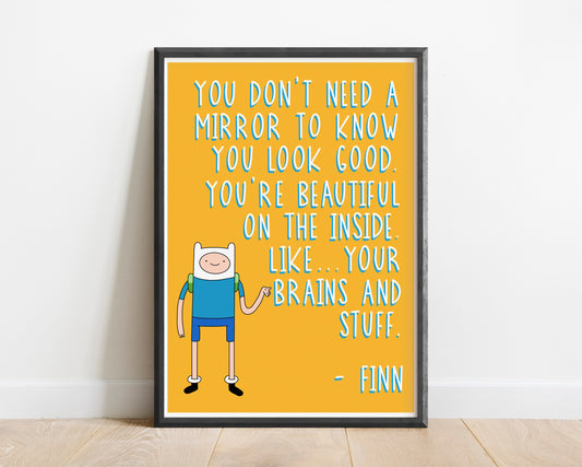 Finn Adventure Bro Quote Art Print