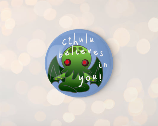 Cthulu Believes 32mm Badge