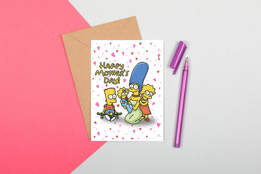 Famous Yellow Family Mother's Day Card